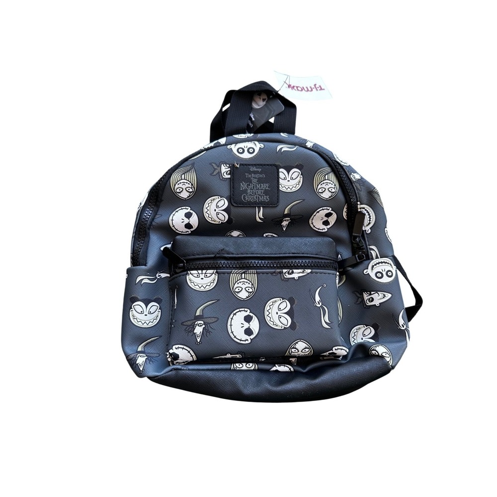 Disney Nightmare Before Christmas Mini Backpack Jack Skellington Sally Black New